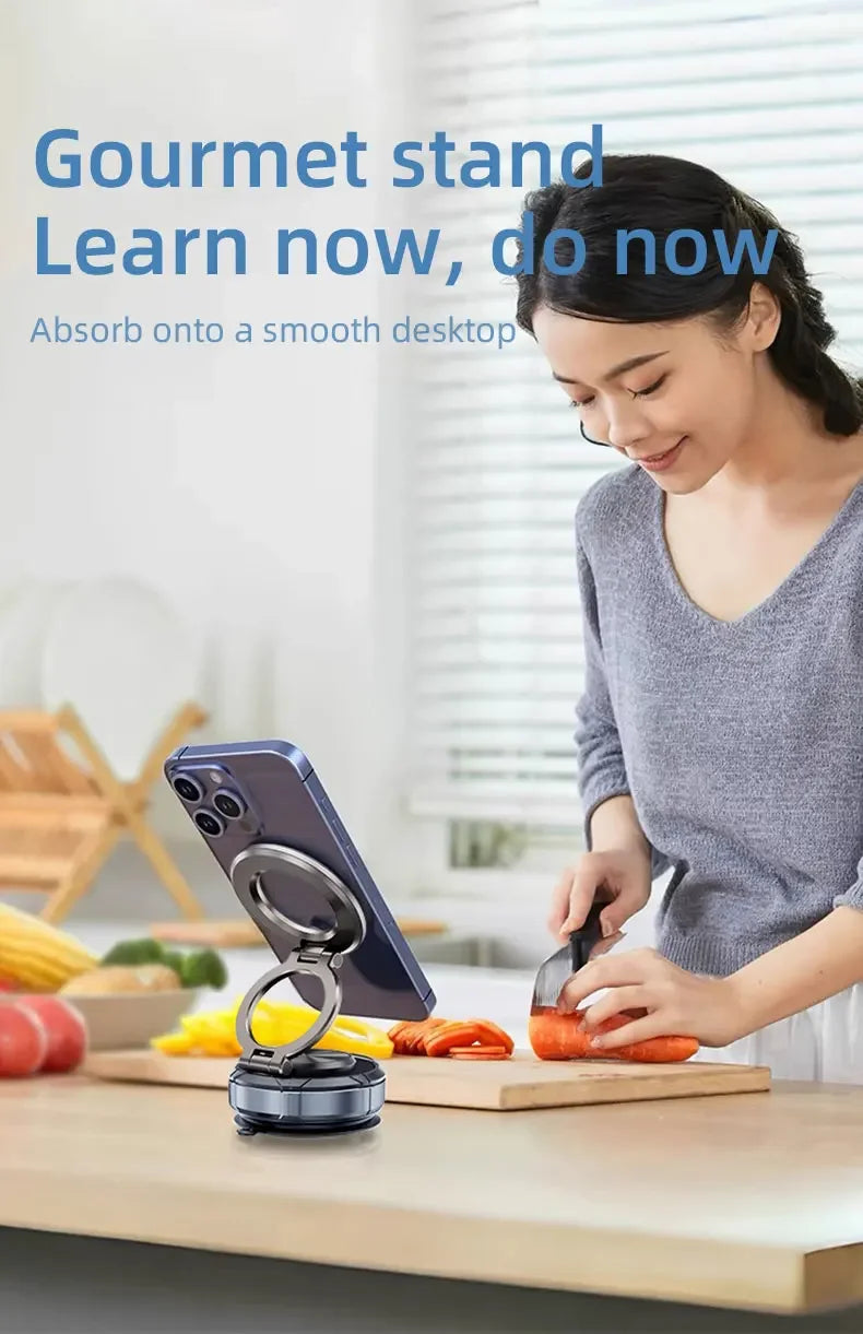 Magnetic Car Phone Holder Mount Vacuum, 360-degree Rotating for Iphone 15 14 13 12 Pro Max Phone Holders & Stands