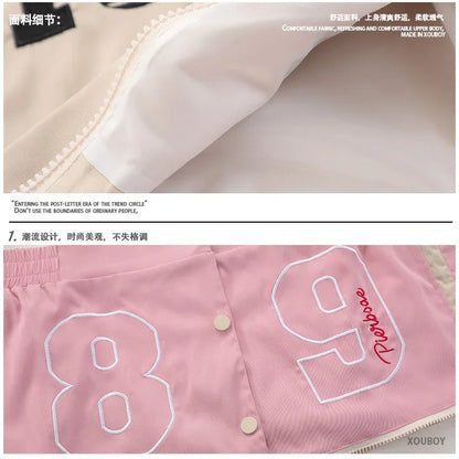 Windproof Biker Jackets for Couples High Street All Match Racing Wear American Women's Oversize Coats Detachable 2024 New