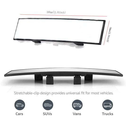 Universal Anti glare Wide Angle Convex Rearview Mirror Car Interior Rear View Baby Child Seat Watch Blue Sun Visor Goggle Safety