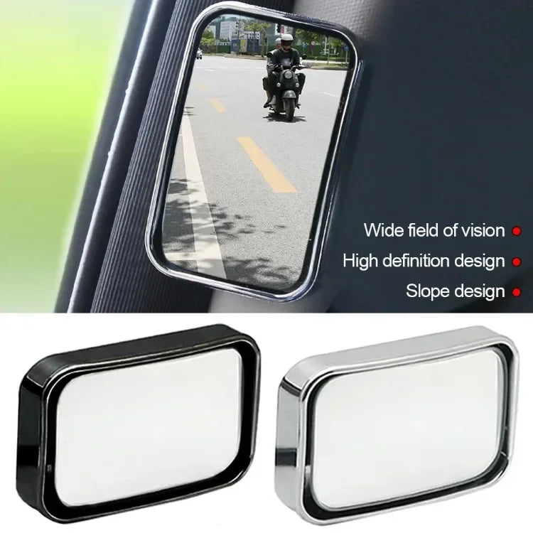 2Pcs Car Convex HD Mirror for Back Passenger Adjustable Self-Adhesive Blind Spot Rear View Mirror Wide Angle Rearview Mirror