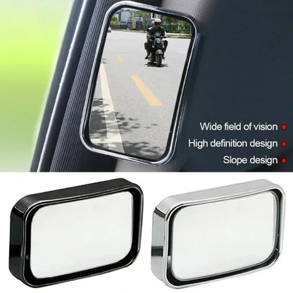 2Pcs Car Convex HD Mirror for Back Passenger Adjustable Self-Adhesive Blind Spot Rear View Mirror Wide Angle Rearview Mirror