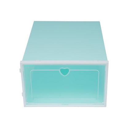 20Pcs Foldable Shoe Storage Boxes with Lids Transparent Stackable Containers Drawer Style PP Plastic Shoe Organizers