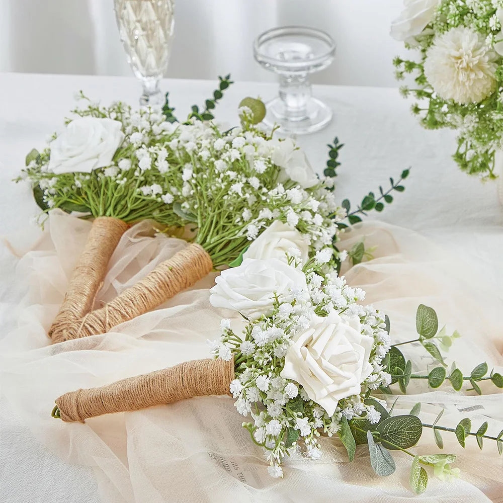 30PCS Artificial Flowers Babys Breath Bouquet Plastic Gypsophila Fake Flower for Wedding Centerpieces Party Home Room Decoration