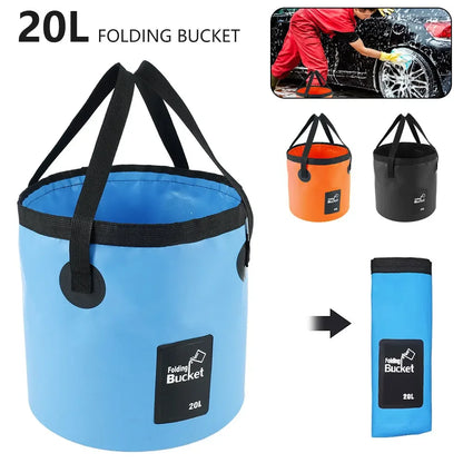 12L 20L Bowl Sink Washing Bag Car Wash Bucket Portable Outdoor Travel Foldable Water Multifunction Folding