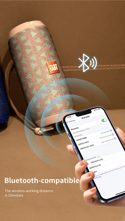 TG117 Bluetooth Speakers Portable Wireless Sound Box  Outdoor Loudspeaker Waterproof Stereo Surround Supports TF Radio