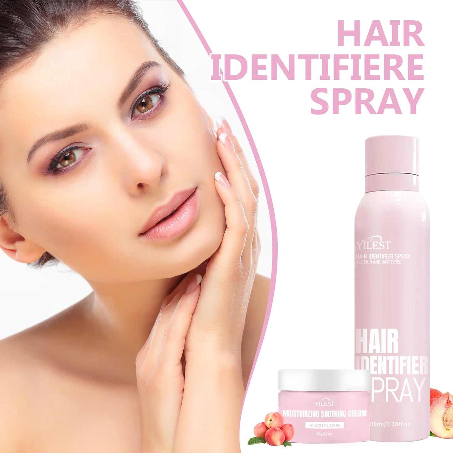 Hair Identifier Spray Hairless Painless Gentle Hair Growth Inhibitor for Shaving with Razor Face Hair Removal Dermaplaning Spray