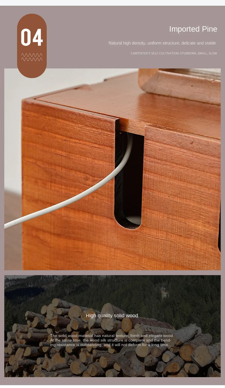 Router cable storage box Cable board socket Mobile phone charging arrangement storage box desktop power cable collection box