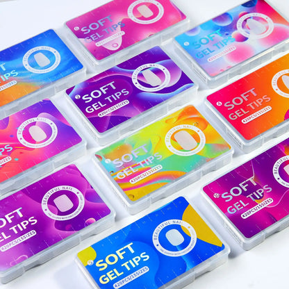 420pcs/box Frosted Version False Nails Press On Acrylic Nails Almond Mixed Size Short Style Ultra Thin Traceless Nail Tips