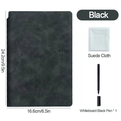 Erasable Whiteboard Notebook A5 Leather Portable Drafting Notebook Writing Board Desktop Memo Pad