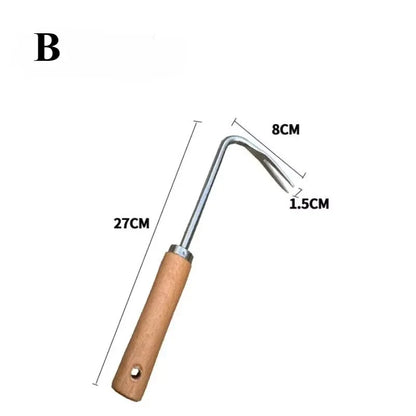 Garden Cleaning Supplies Manual Weed Puller Garden Hand Weeder Rake Sharp Tines Grass Rooting Weeding Tools Stainless Steel