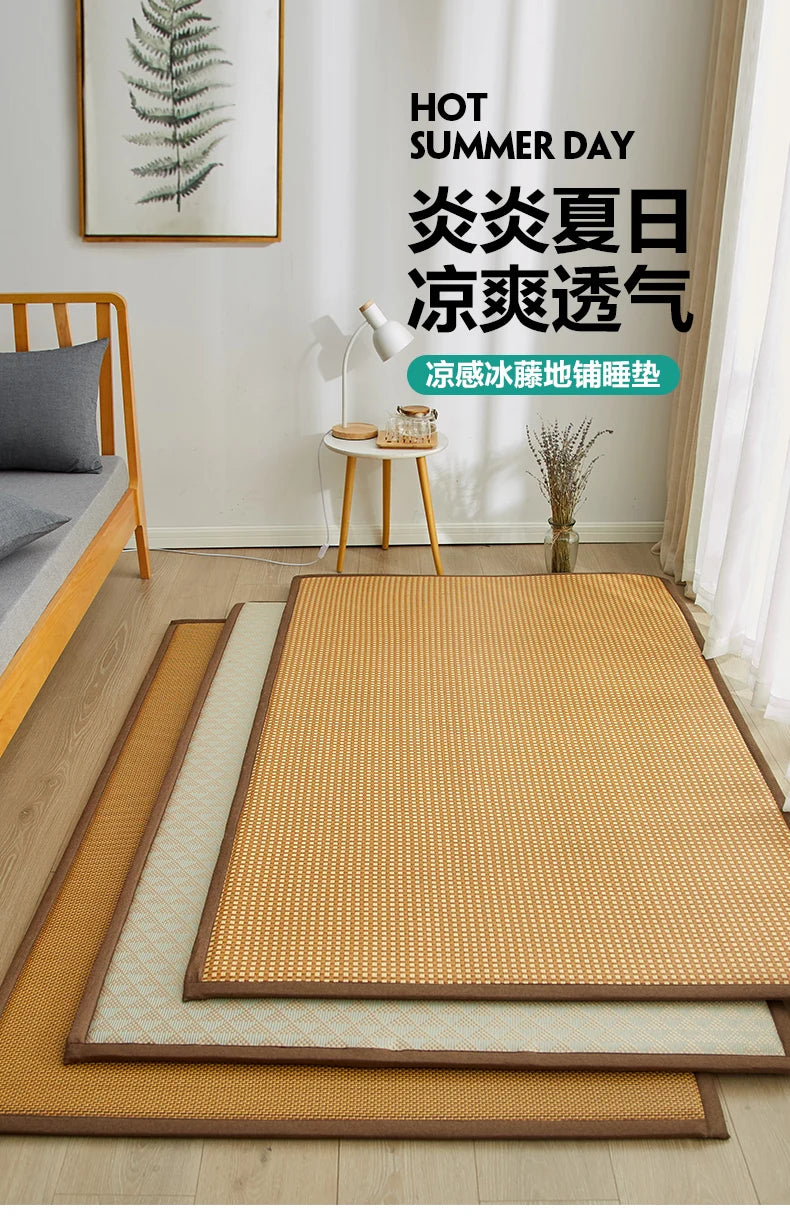 Summer floor spread sleeping mat artifact spread floor sleeping mattress household bedroom mat floor mat tatami bed mats