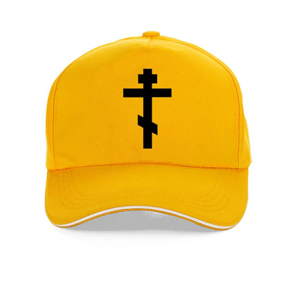 Russian Orthodox Cross Print Baseball cap Men Women Christian Crucifix Male Church Eternal Church Inspirational hat gorras