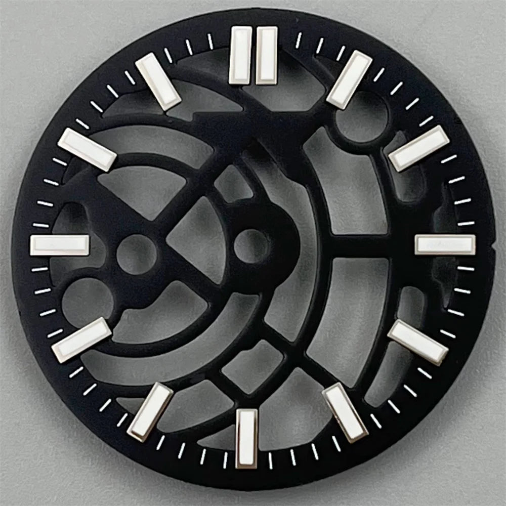 NH70 NH72 29mm black white green blue Hollowing Out Watch Dial and Hand Set green luminous Fit  NH70 NH72  Movt