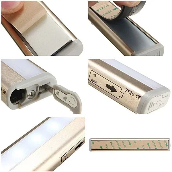 LED Under Cabinet Night Light Motion Sensor Lamp for Closet Stairs Kitchen Wardrobe Cupboard Bed Lighting Home Decor