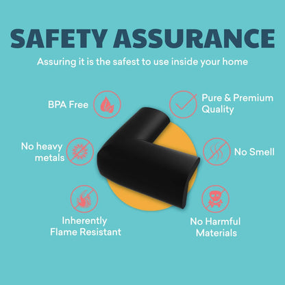 4pcs Soft Baby Proofing Corner Guards - Pre-Taped Table Corner Protector for Child Safety Furniture Bumper & Sharp Edge