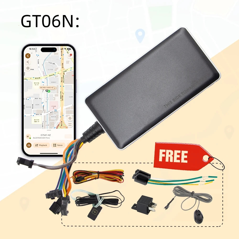 GPS Tracker Vehicle GPS Tracking Device for Car Motorcycle Mini GPS GSM ACC Alerts with Free Real Time Tracking APP with Relay