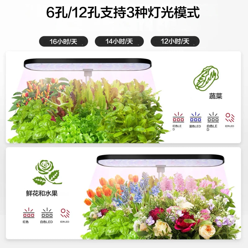 Home Intelligent Hydroponic Vegetable Planter Soilless Planting Equipment Hydroponic Vegetable Pots Plants Flowers Growing Boxes