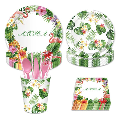 Hawaii Party Luau Flamingo Party Pink Flamingos Decor Pineapple Summer Wedding Party Birthday Girl Hawaiian Party Decor Tropical