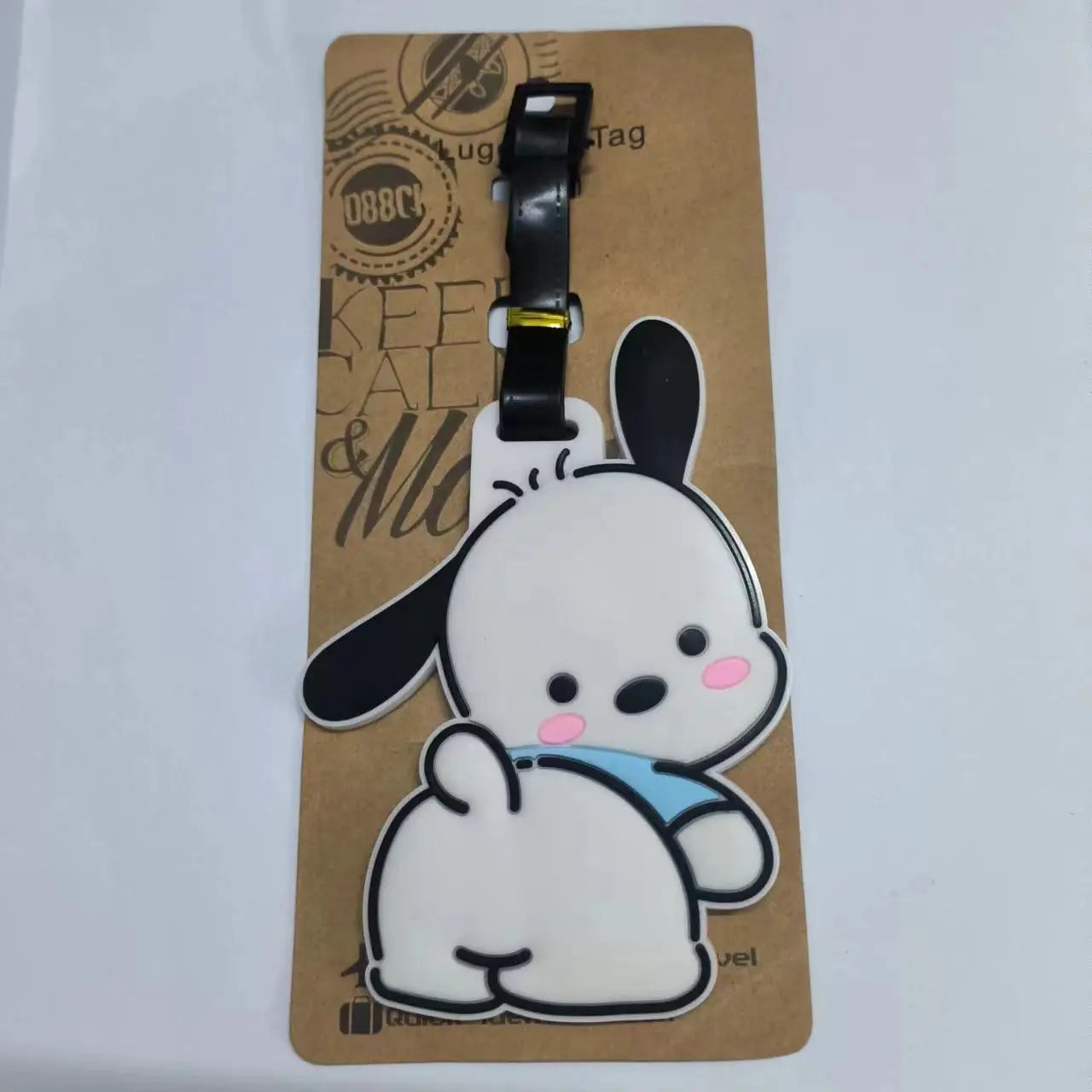 Travel Accessories PVC Luggage Tag Cute Cartoon Pochacco Suitcase Portable Label