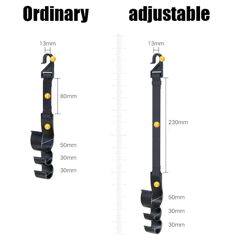 2pcs Car Back Seat Hook Multi-function Rear Seat Headrest Hanging Hook Umbrella Holder Seat Back Storage Interior Organizer