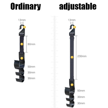 2pcs Car Back Seat Hook Multi-function Rear Seat Headrest Hanging Hook Umbrella Holder Seat Back Storage Interior Organizer