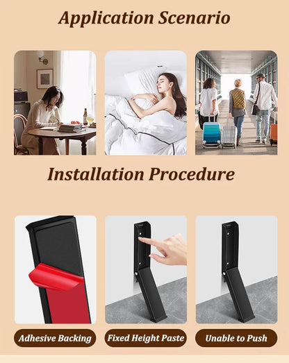 Stainless Steel Windproof Door Stopper Anti-collision Home Magnet Door Stapper Self Adhesive Door Anti-Slip Holder Doormat