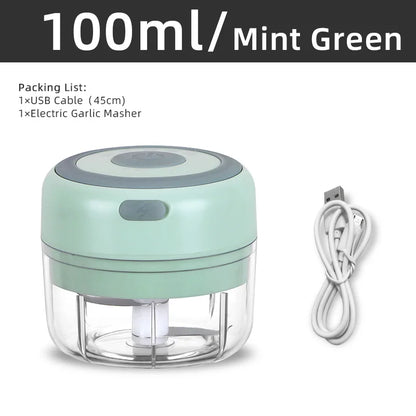 Electric Kitchen Food Chopper Mini Garlic Masher crusher USB Portable Meat Grinder Vegetable Chopper for Kitchen Gadgets