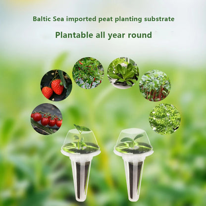 40Pcs Hydroponic Garden Accessories Pod Kit Including Grow Baskets Transparent Insulation Lids Plant Grow Sponges Labels