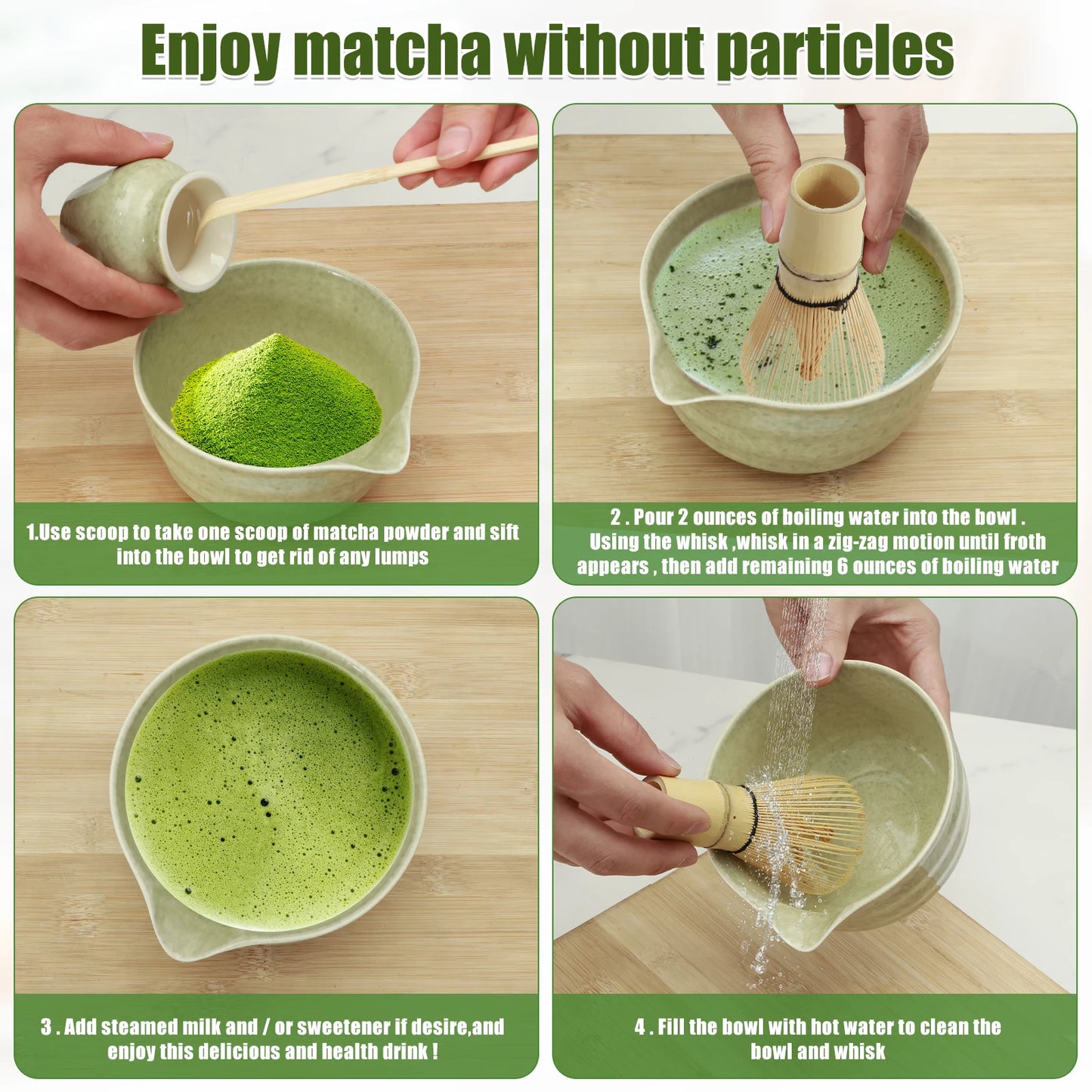 Matcha Ceremony Kit for Japanese Tea Ceremony, Traditional Matcha Bowl, Whisk, Tea Scoop, Matcha Powder Strainer, Matcha Tea Set