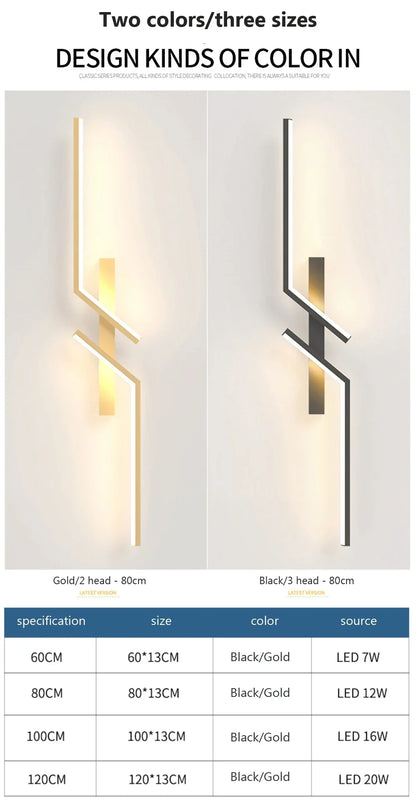 LED Wall Lamp Modern Home Decor Wall Sconce For Living Room Bedroom Bedside Minimalist Interior Decorative Lights