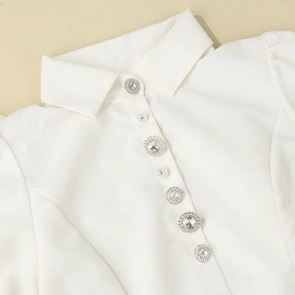 10 PCs 15/20/25MM Round Metal Rhinestone Buttons for Clothing DIY Sewing Accessories Wholesale Luxury Fashion Apparel Decoration