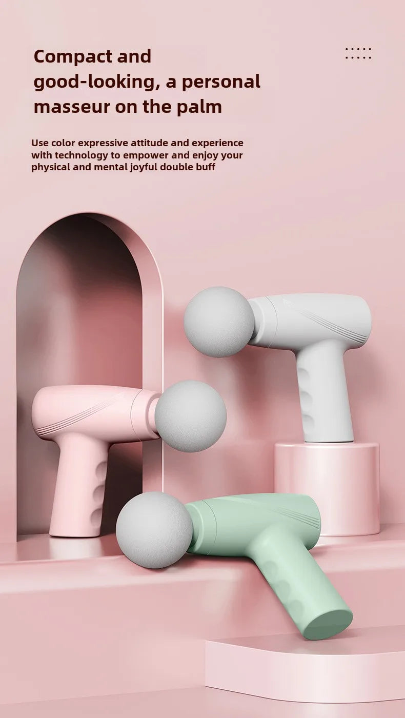 New Portable Mini Fascia Gun Multi-Stage Massage Gun Muscle Relaxation Massage Equipment Portable Vibration Massager