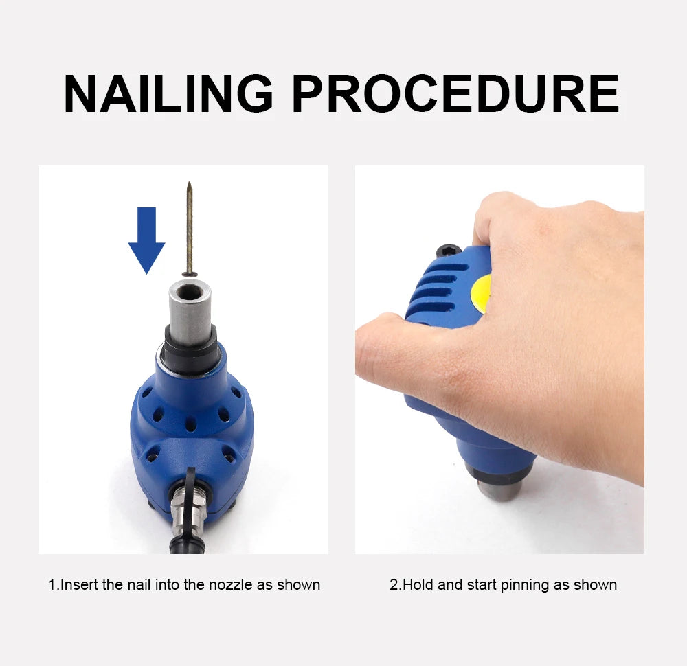 Pneumatic Palm Nailer MSN90 Lightweight Mini Air Palm Nailer for Tight Spaces WoodWorking Impact Hammer