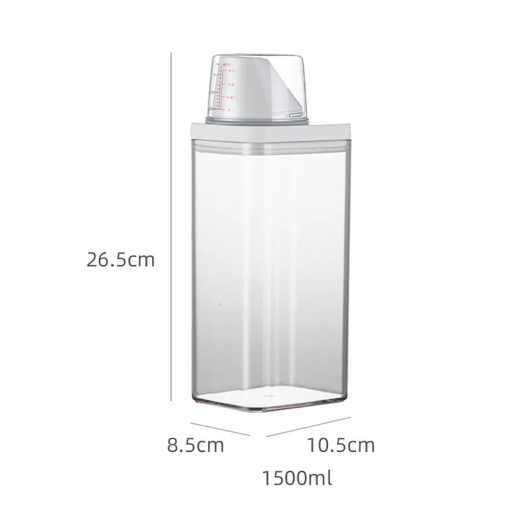 1PC High Quality Laundry Detergent Dispenser For Laundry Detergent Powder Kitchen Plastic Airtight Food Storage Containers