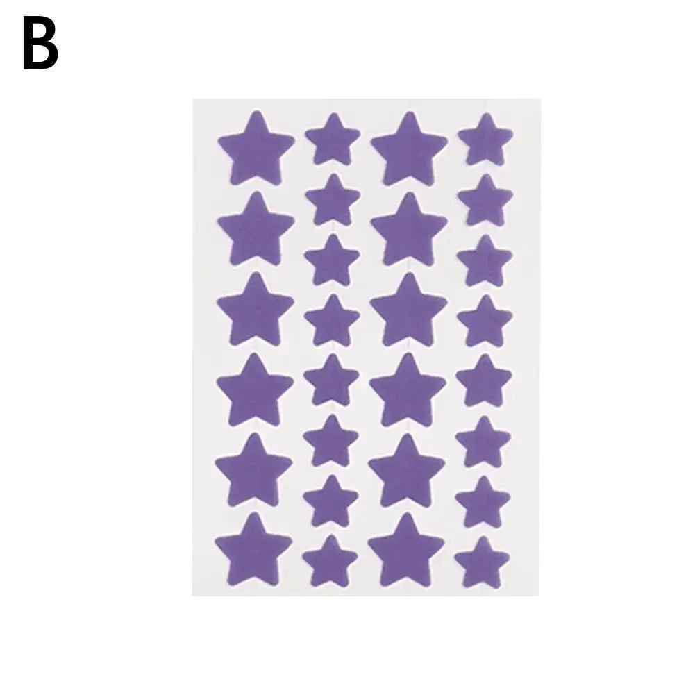 Black Star-Shaped Acne Stickers, Invisible Hydrocolloid Pimple Patches, Blemish Spot Cover Treatment,Skin Care Tool