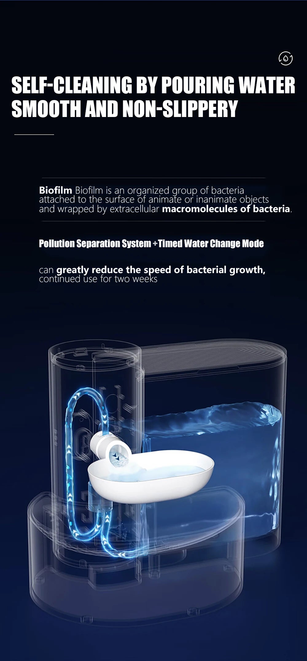 Cat Water Fountain, Automatic Pet Water Dispenser for Puppy, Rechargeable Wireless Cat Drinker No Need Filter, Cat Accessories