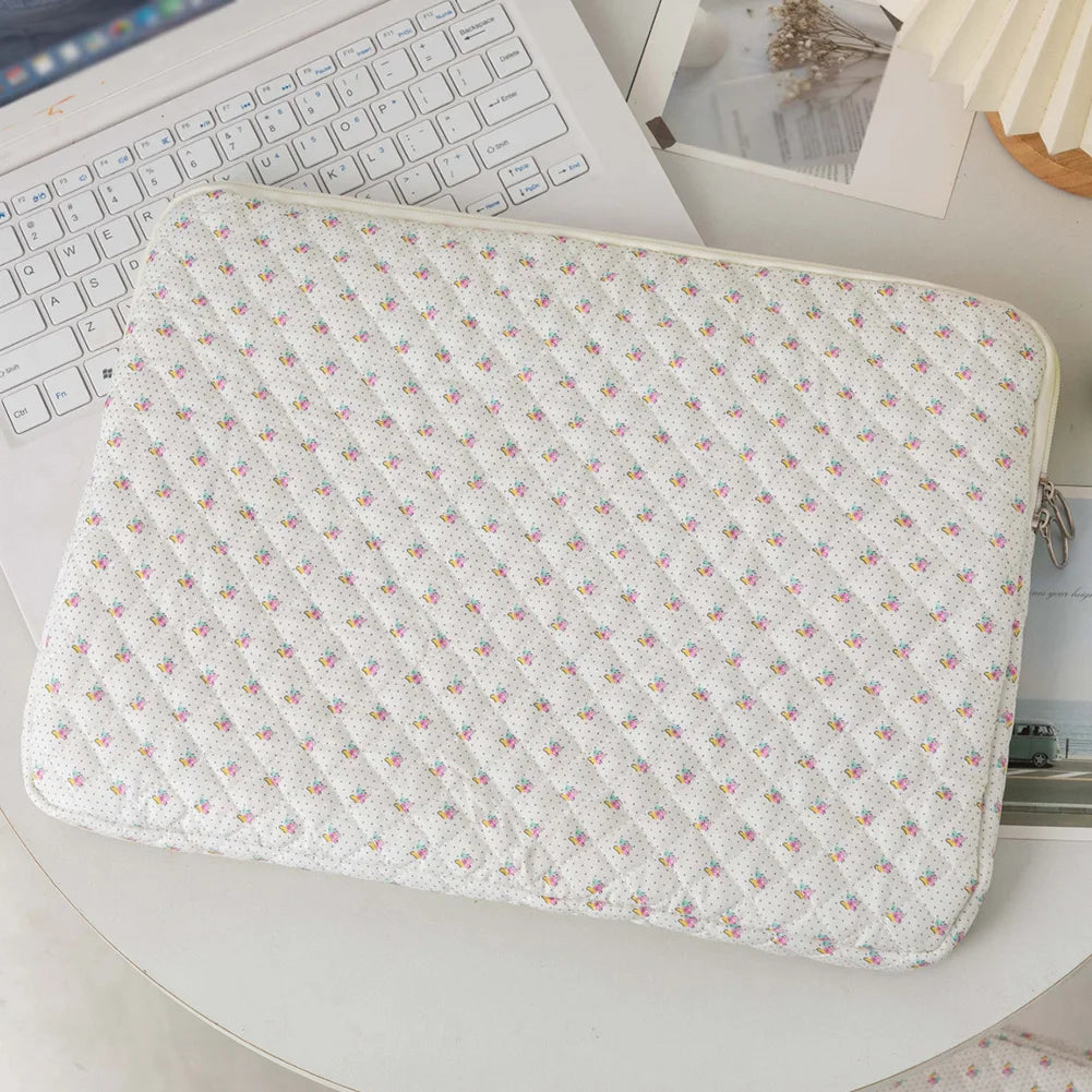 11/13/15 Inch Laptop Sleeve Quilted Laptop Bag Coquette Floral Laptop Carrying Case Office Accessories