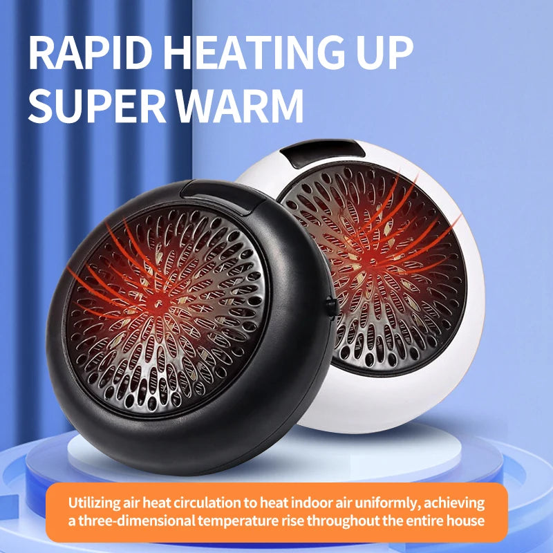 EU Portable electric heater Mini Wall-mounted home desk Heater Heater Quiet remote Quick heating thermostat