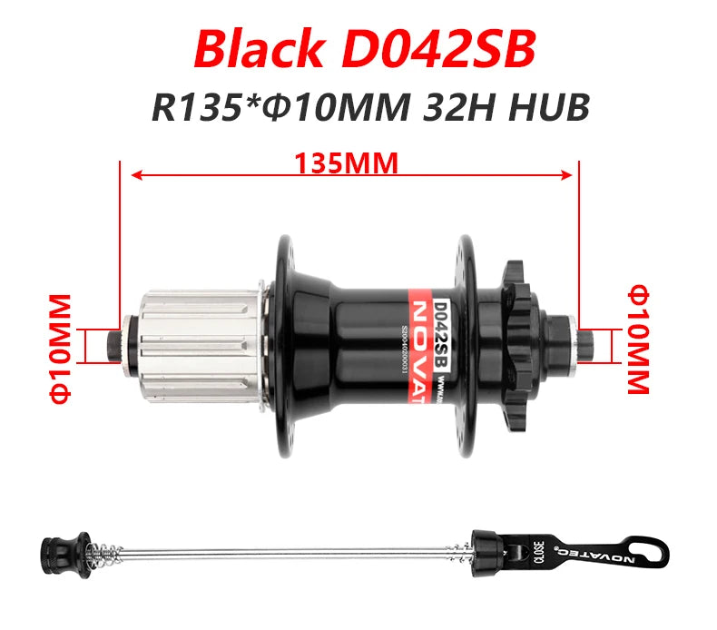 NOVATEC Mountain Bike Hub D041SB D042SB 32/36 Holes Mtb Bushing for 8/9/10/11 Speed MTB Disc Brake Hub  Mtb Hubs 32H mtb hubs