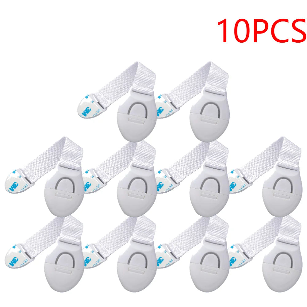 1-10pcs Child Safety Cabinet Lock Baby Security Protection Drawer Door Cabinet Lock Plastic Protection Kids Safety Door Lock