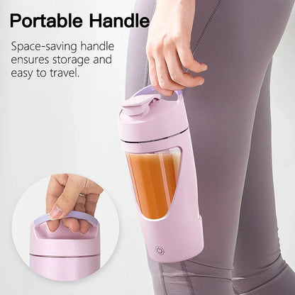 Electric Shaker Bottle Blender Holds upto 700ml  | Portable Pre Workout Whey Protein Drink Cup | Mixes Cocktails Smoothies Shake