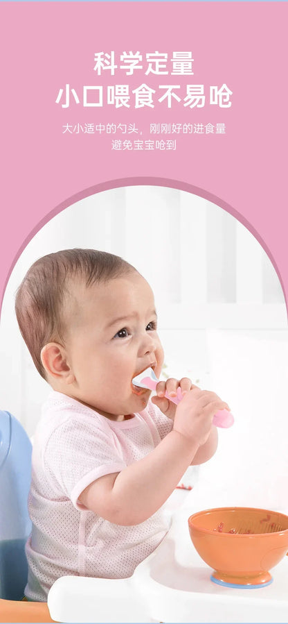 1pcs Soft Silicone Spoon Set Baby Stars Tableware Learning Training Spoon Children's Feeding Reborn Silicone Safe Utensils