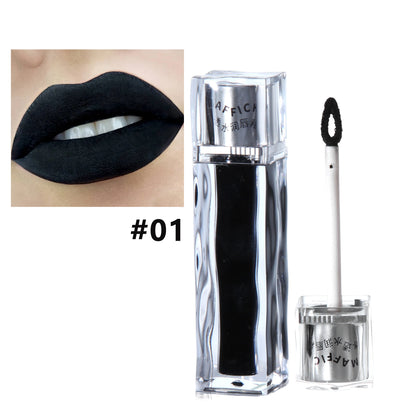 MAFFICK Black Lipstick Lip Stain Waterproof Lightweight Matte lipgloss purple/blue/white