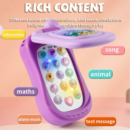 Simulation Phone Electronic Baby Cell Phone Toy Voice Toy Electronic Phones Musical Toys Safe Flip Cover