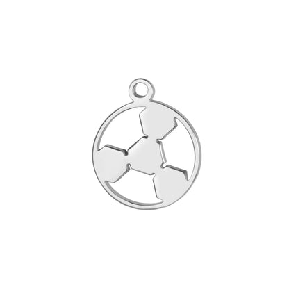 10pcs Stainless Steel Sports Football Charms DIY Bracelet Necklace Jewelry  Handmade Group Gifts Accessories Wholesale