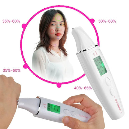 LCD Precise Detector Digital Skin Oil Moisture Tester for Face Care Bio Technology Sensor Lady Beauty Tool Women Spa Monitor