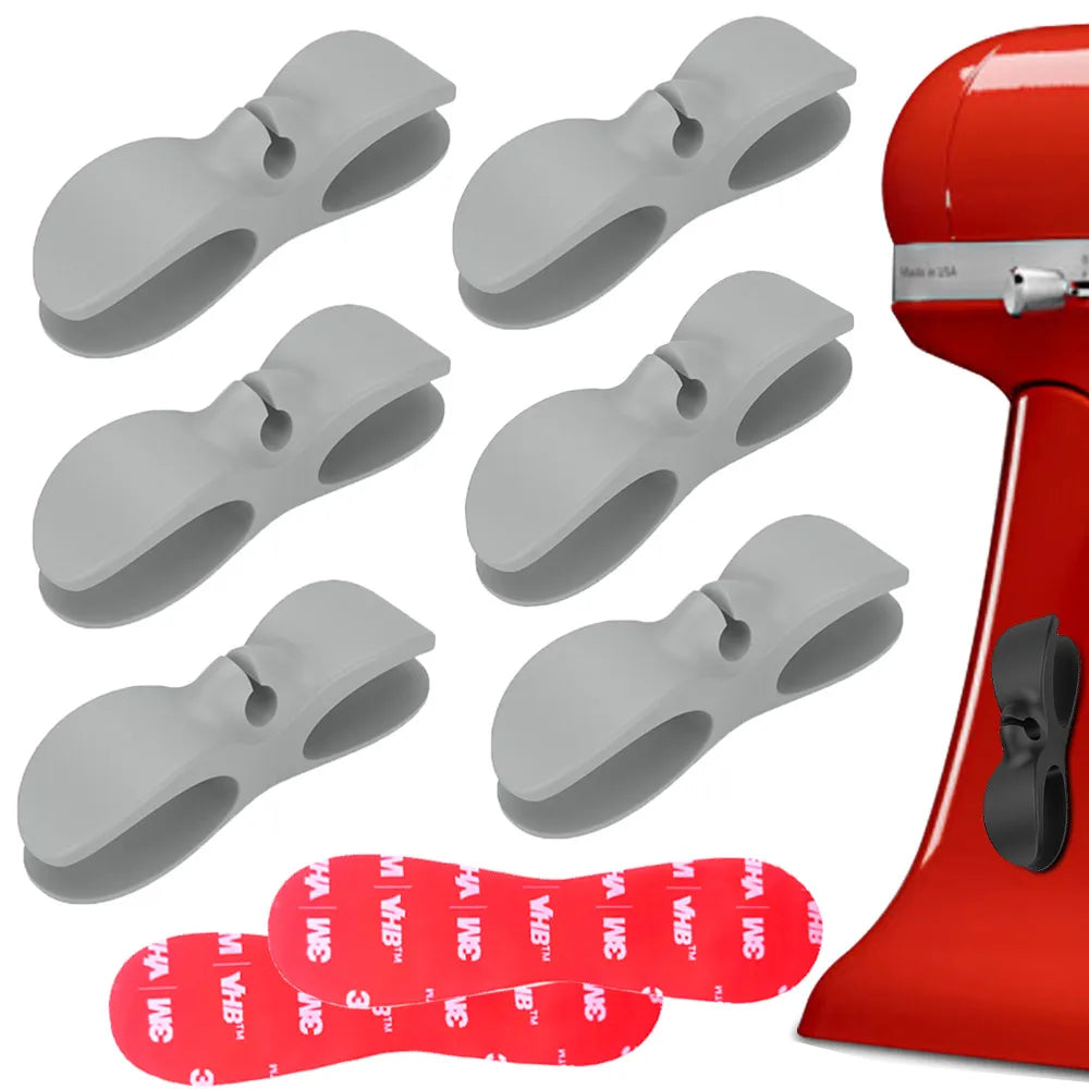 Cord Organizer for Appliances, 6 Pack Appliance Cord Winder Cable Organizer Stick On Appliances, 2 Extra Stickers