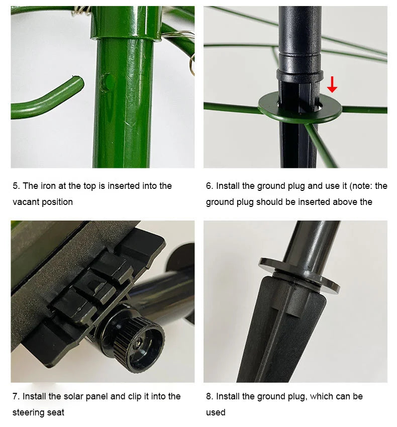 Christmas Solar Light LED Luminous Christmas Tree Ornament Outdoor Waterproof Decorative Lamp String Festival Garden Decorations