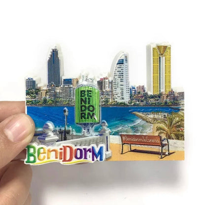 Europe Spain Barcelona Madrid Valencia Alicante Benidorm  3D Fridge Magnets Decoration Handicraft Magnetic Refrigerator