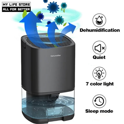 Smart Air Purifier Portable Silent Dehumidifier Home Dehumidifier Dryer Bedroom Office Kitchen Deodorizer Dryer EU/US Plug